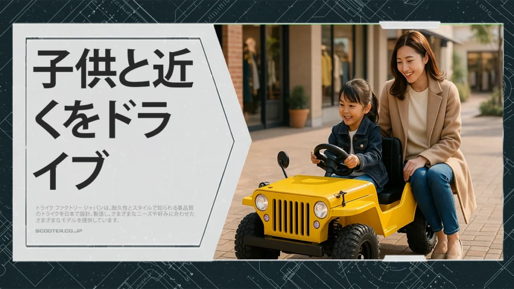 子供と近くをドライブ